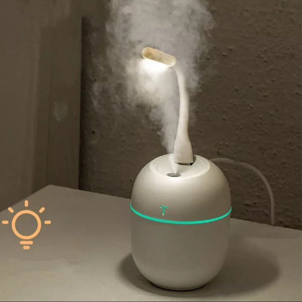220ML Mini Portable Ultrasonic Colorful Egg Humidifier With LED Light