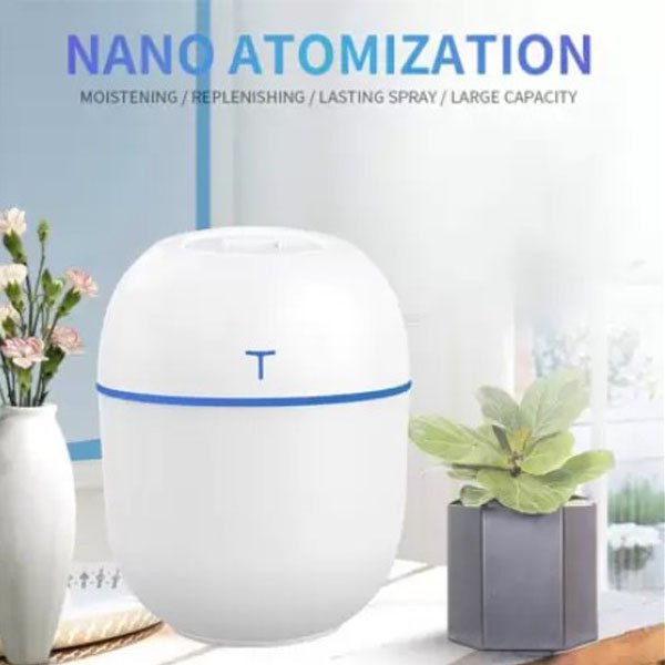 220ML Mini Portable Ultrasonic Colorful Egg Humidifier With LED Light