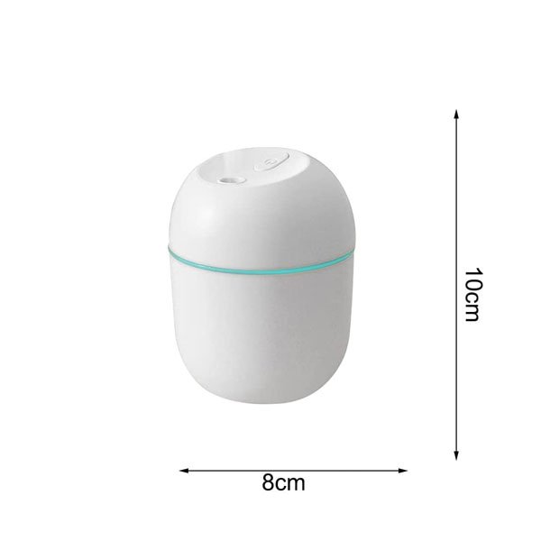 220ML Mini Portable Ultrasonic Colorful Egg Humidifier With LED Light