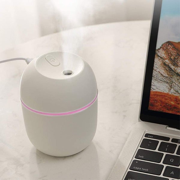 220ML Mini Portable Ultrasonic Colorful Egg Humidifier With LED Light