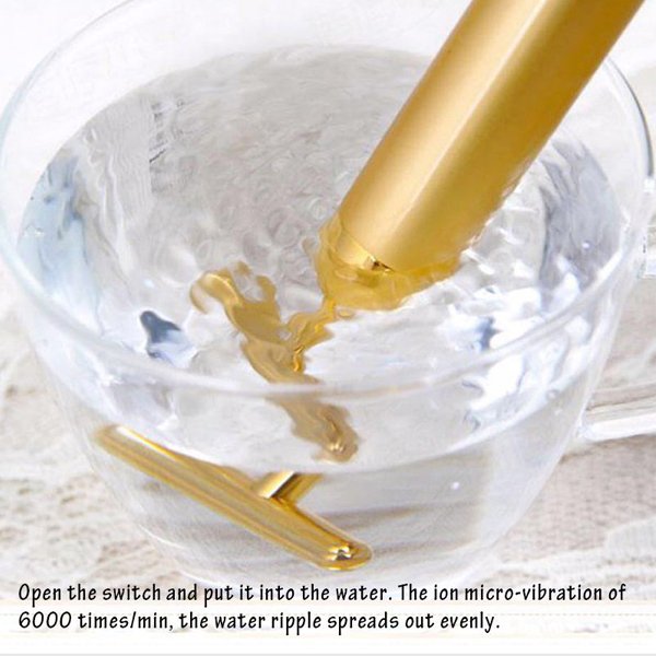 24K Gold Plated Face Slimming T shape Vibration Beauty Roller Massager Stick Bar