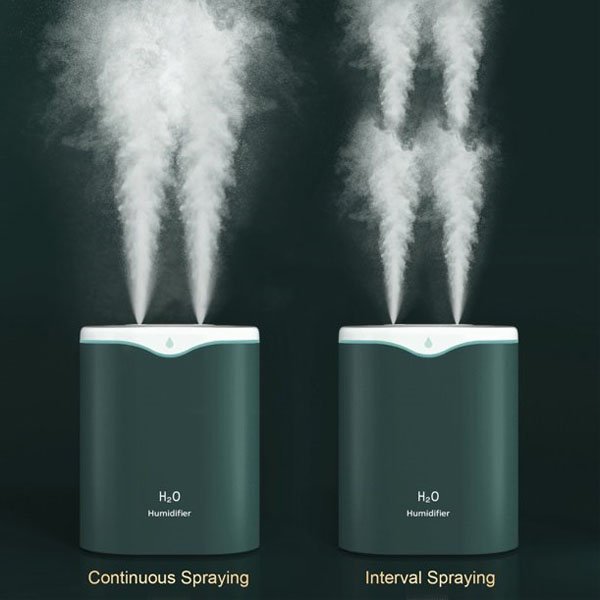 2L Double Nozzle Aromatherapy Air Humidifier With Colorful LED Light