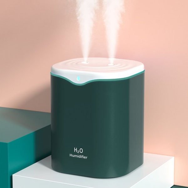 2L Double Nozzle Aromatherapy Air Humidifier With Colorful LED Light