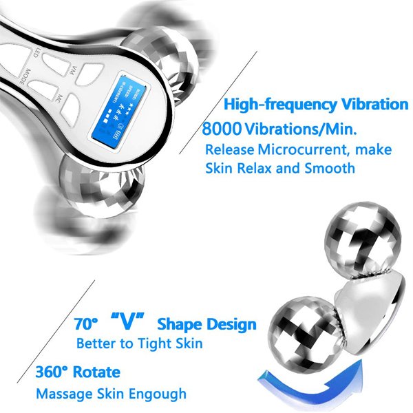 4D Roller Firming Lifting V Shape Facial Massage Device for Anti Wrinkle Toning Tightening Skin Care (Copy)