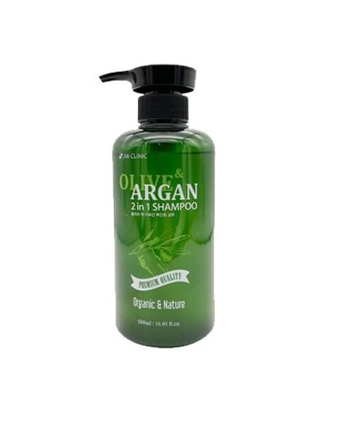 3W Clinic Olive & Argan 2IN1 Shampoo 500ml
