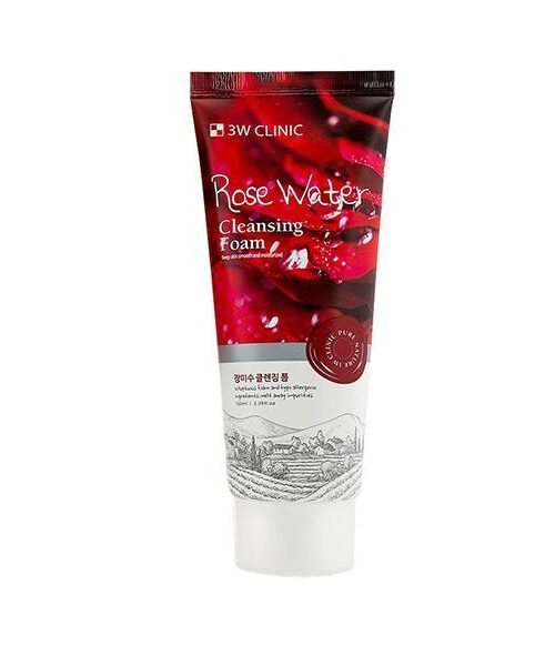 3w Clinic Rose Water Cleansing Foam 100 ml