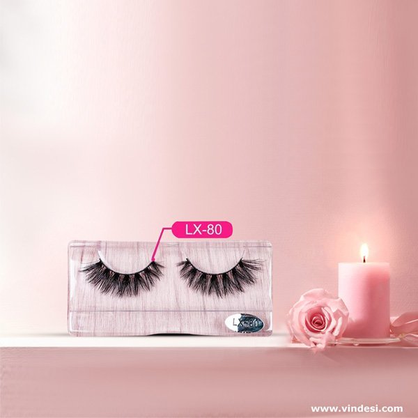 Full strip fluffy 3d Natural Mink Light eyelash lashes(Code 80)