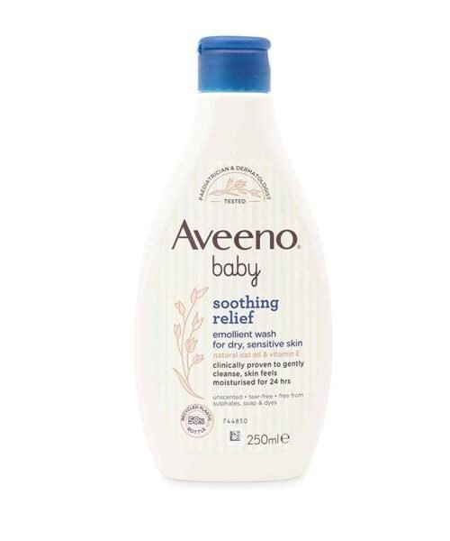 Aveeno Baby Soothing Relief Emollient Wash For Dry, Sensitive skin 250ml