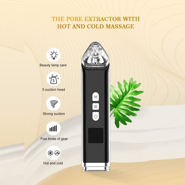 Rechargeable Hot & Cold Compress Skin Care Vacuum Suction Pimple Blackhead Remover