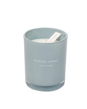 Citta Home Decoration Glass Jar Scented Aromatherapy Soy Candles (Dusty Blue: Amber Ebony)