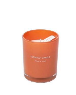 Citta Home Decoration Glass Jar Scented Aromatherapy Soy Candles(Orange: Bathed in Wind)