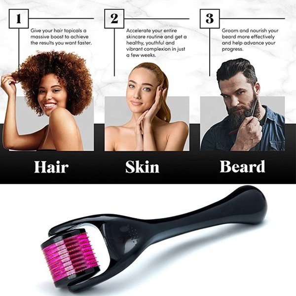 Best 540 Titanium Microneedle Derma Roller 0.5mm Black/Purple (1 piece)