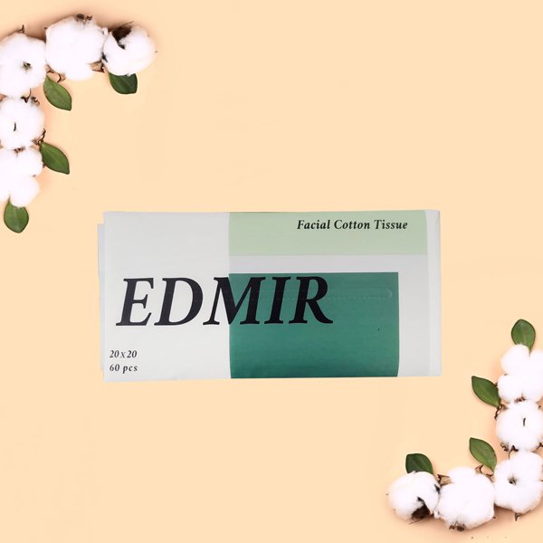 Edmir Disposable Facial Soft Cotton Towel, Makeup Removal Tissue 60pcs