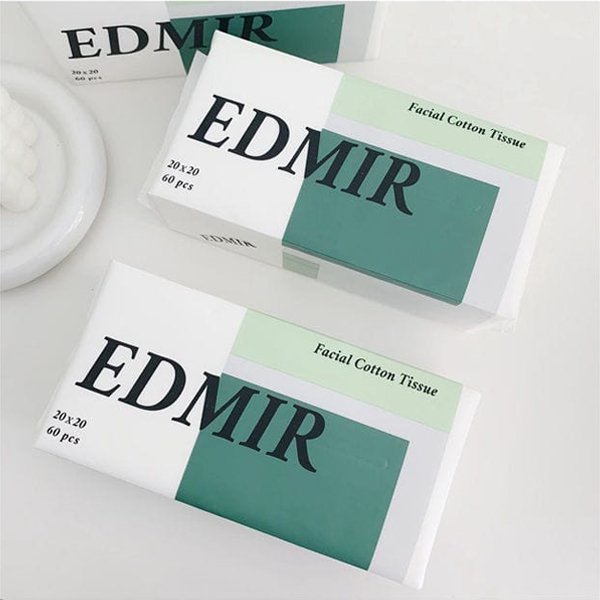 Edmir Disposable Facial Soft Cotton Towel, Makeup Removal Tissue 60pcs