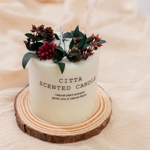 Citta Strong Scented Aromatherapy Candles With Glass Cover (Fruit Temptation)