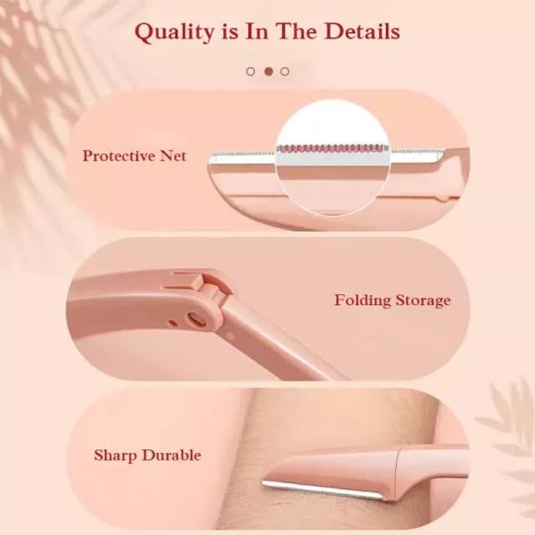 High Quality Micro Grooved Teeth Sharp Netted Blade Facial and Eyebrow Razor