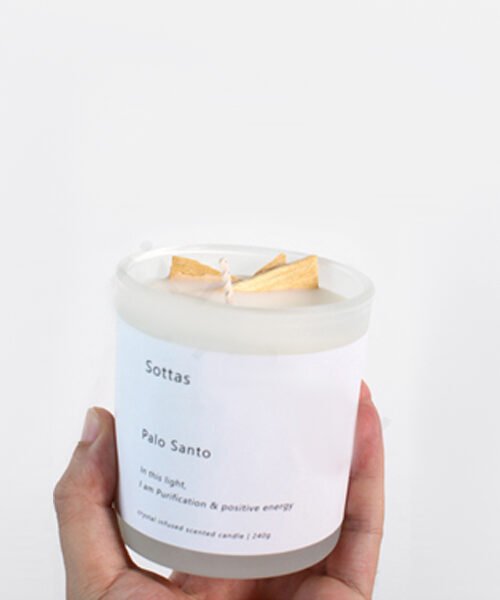 Luxury Home Decoration Soy Wax Glass Jar Scented Candle (Juniper + Cedar)