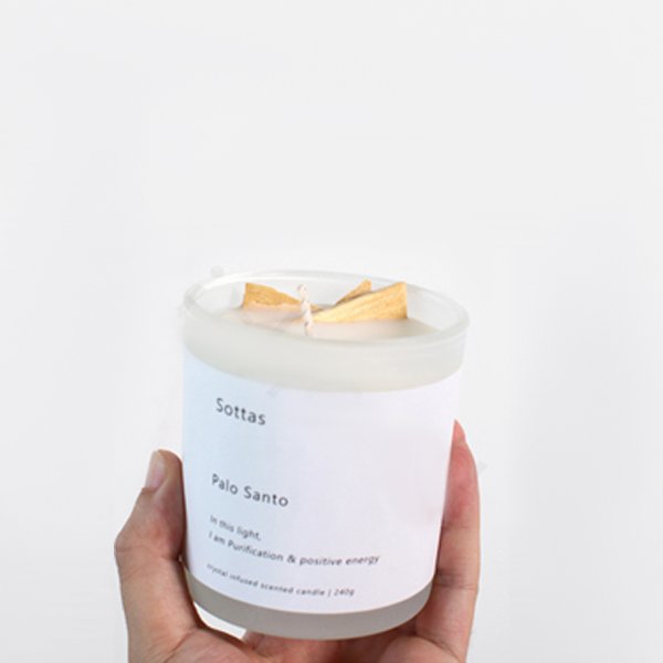 Luxury Home Decoration Soy Wax Glass Jar Scented Candle (Juniper + Cedar)
