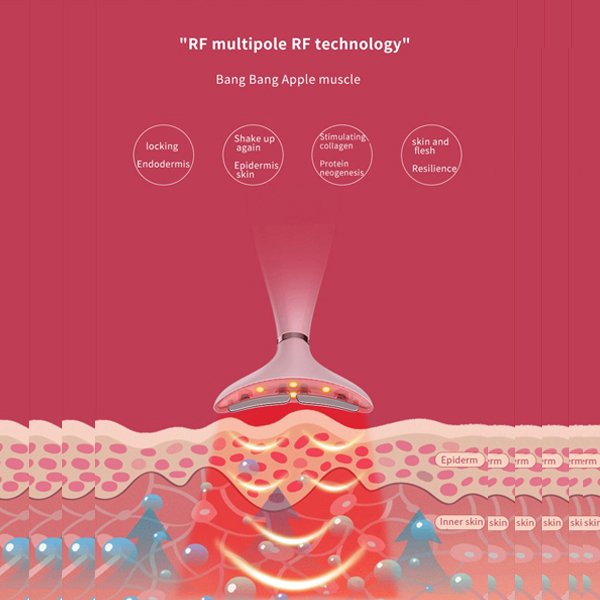 LED Photon Therapy Neck  and Facial Lifting Massager Device