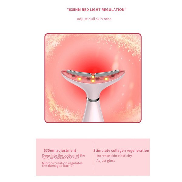 LED Photon Therapy Neck  and Facial Lifting Massager Device