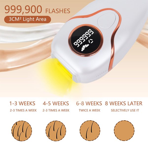 LED painless leg arm face body hair remover epilator IPL home used beauty machine permanently laser hair removal