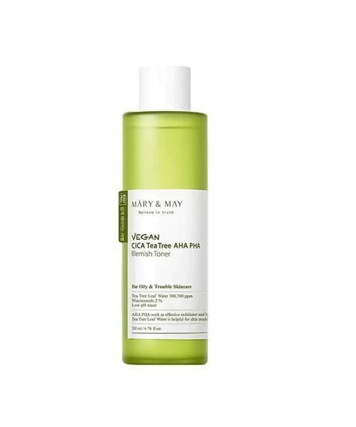 Mary & May Vegan CICA Tea Tree AHA PHA Toner 200ml