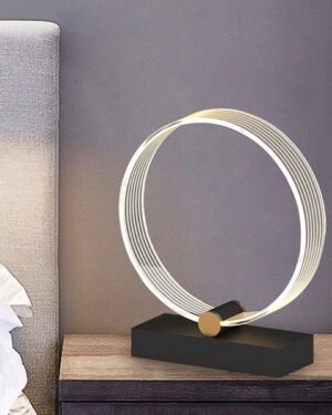Modern fashionable acrylic metal base led table night lamp for room decoration (Round Shape)