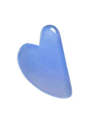 Natural Jade Stone Blue Aventurine Gua Sha Massage Tool for Face and Body(Blue)