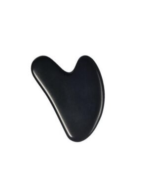Natural Jade Stone Obsidian Gua Sha Massage Tool for Face and Body(Black)