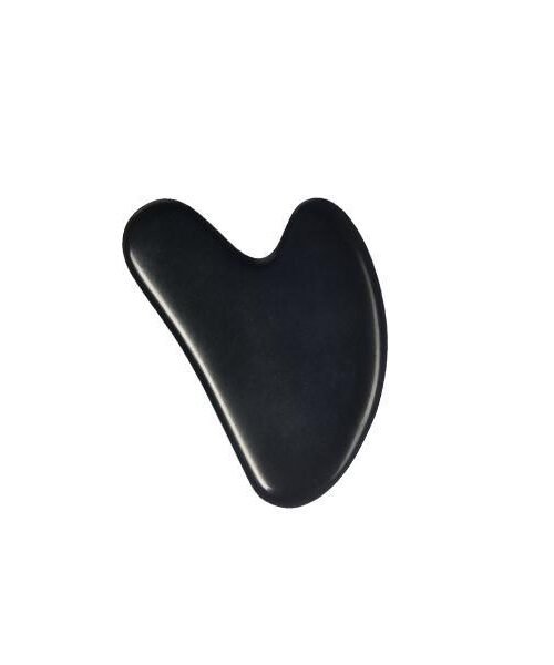 Natural Jade Stone Obsidian Gua Sha Massage Tool for Face and Body(Black)