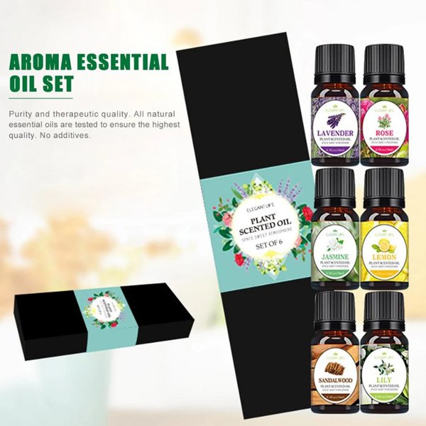 6PCS/Set Pure Natural Plant Essential Oils 10ml for Diffuser Humidifier Water