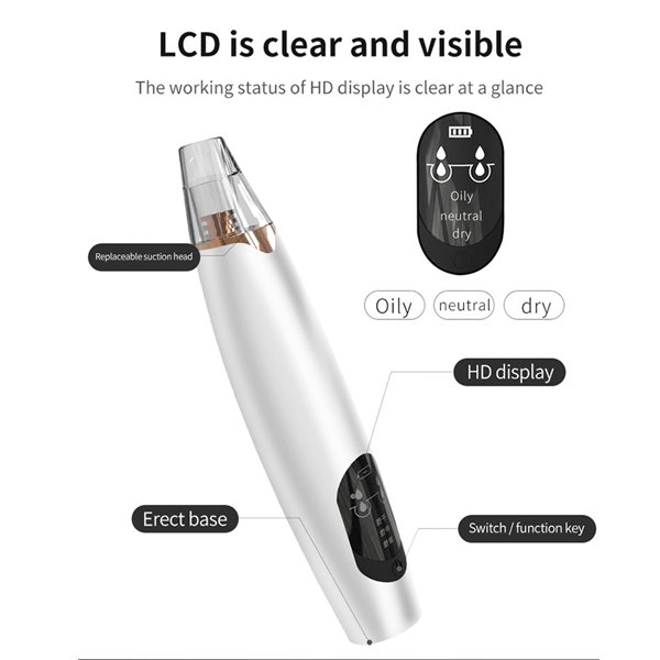 Rechargeable Skin Care Vacuum Suction Pimple Blackhead Pore Cleaner