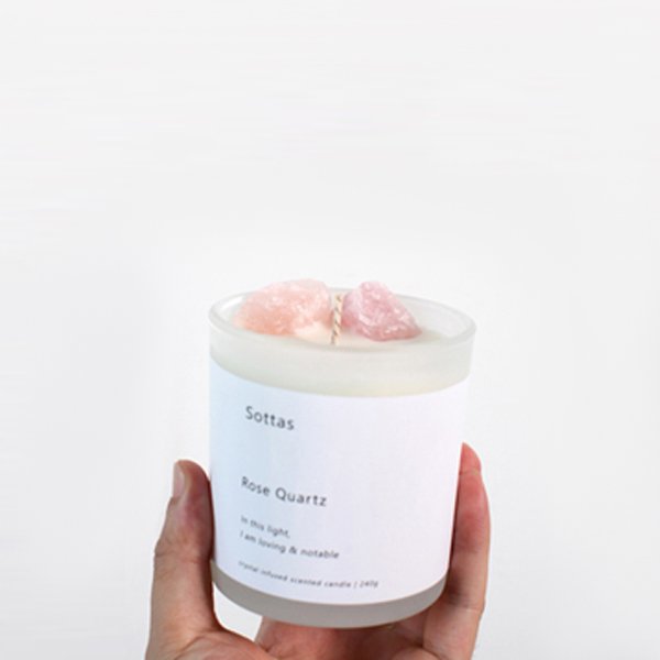 Luxury Home Decoration Soy Wax Glass Jar Scented Candle(Rose & Wood)