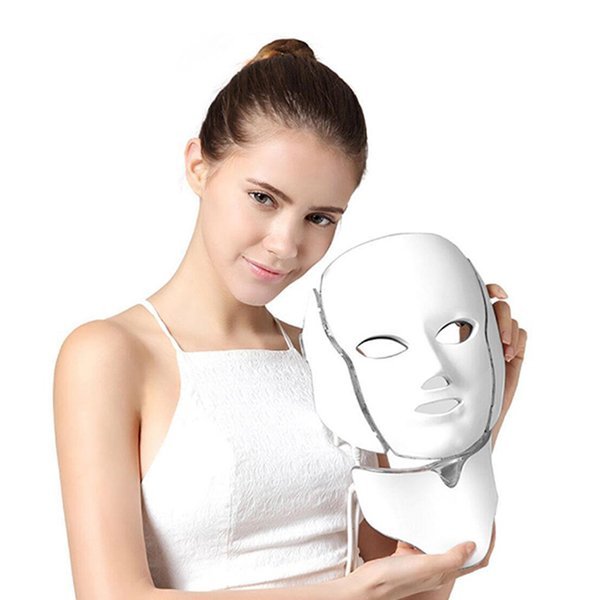 Skin Rejuvenation Photon Therapy 7 Color LED Light Neck Beauty Mask