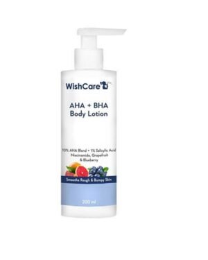 WishCare 10% AHA + 1% BHA Body Lotion Smooths Rough & Bumpy Skin With Niacinamide 200ml