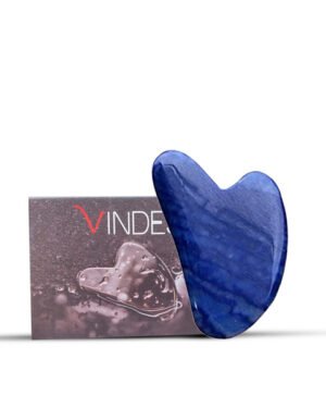 Natural Jade Stone Blue Aventurine Gua Sha Massage Tool for Face and Body(Blue)