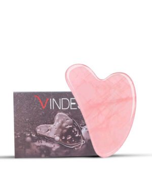 Natural Jade Stone Rose Quartz Gua Sha Massage Tool for Face and Body(Pink)