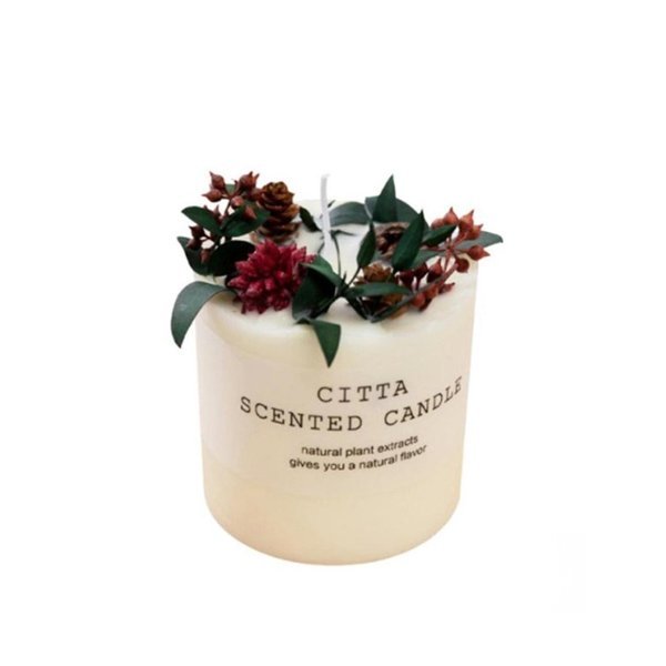 Citta Strong Scented Aromatherapy Candles Without Glass Cover (Fruit Temptation/Lemon Verbena/Orange/Fresh Spring)