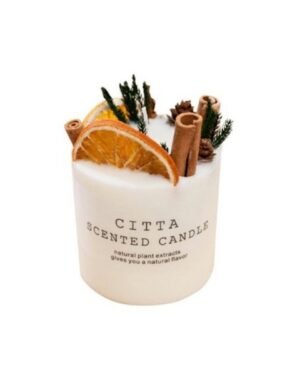 Citta Strong Scented Aromatherapy Candles With Glass Cover (Orange)