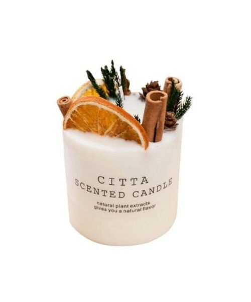 Citta Strong Scented Aromatherapy Candles With Glass Cover (Orange)