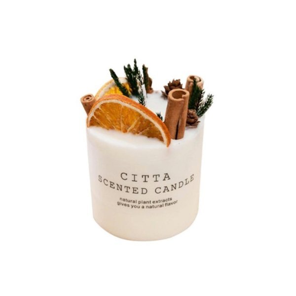 Citta Strong Scented Aromatherapy Candles Without Glass Cover (Fruit Temptation/Lemon Verbena/Orange/Fresh Spring)