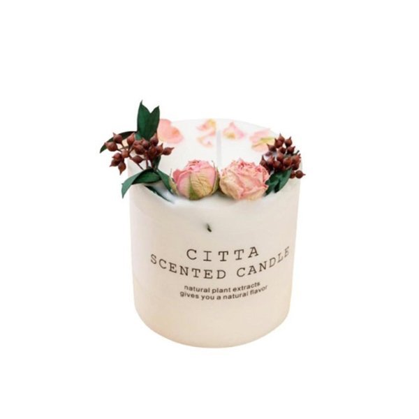 Citta Strong Scented Aromatherapy Candles Without Glass Cover (Fruit Temptation/Lemon Verbena/Orange/Fresh Spring)