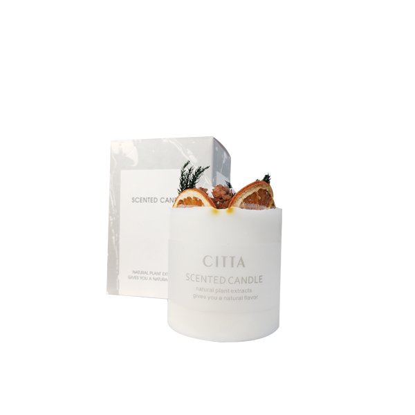 Citta Strong Scented Aromatherapy Candles Without Glass Cover (Fruit Temptation/Lemon Verbena/Orange/Fresh Spring)