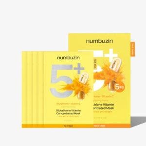 Numbuzin No.5+ Glutathione Vitamin Concentrated Sheet Mask 27ml